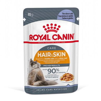 Royal Canin Hair & Skin Care – Hrană Umedă Premium pentru Pisici, pentru Piele și Blană Sănătoasă, 85gr
